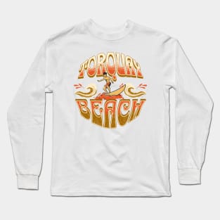 Torquay Beach, Victoria Australia Distressed Vintage Graphic Long Sleeve T-Shirt